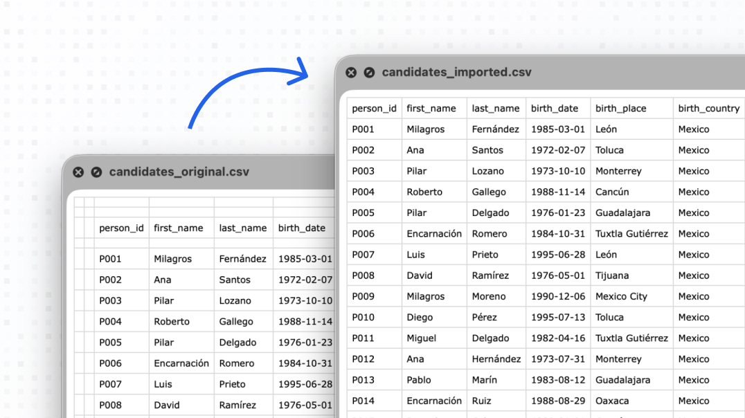 Clean imported CSV files